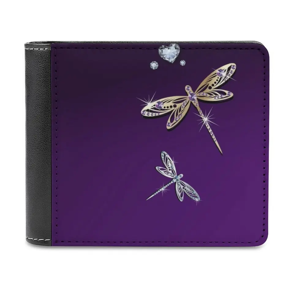 Dragonfly Business Men peňaženky malé peniaze na kabelky Nový dizajn cena cena Top peňaženka Jewlery Dragonfly Diamond Sparkle Gold