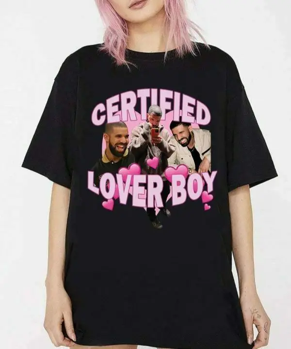 Drake bbl certifikovaný milenec chlapec muži tričko s 3 bavlna