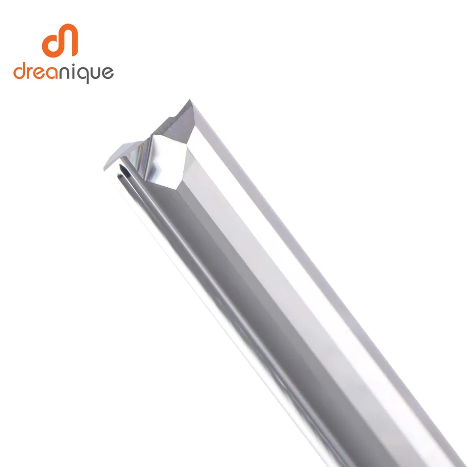 DRANIQUE 1PC 3,175 4 6 8 mm stopka 2 flauta volfrámu Karbid koncový mlyn CNC frézovacie nástroje gravírovanie bit priamej slotovej mletia Cutter