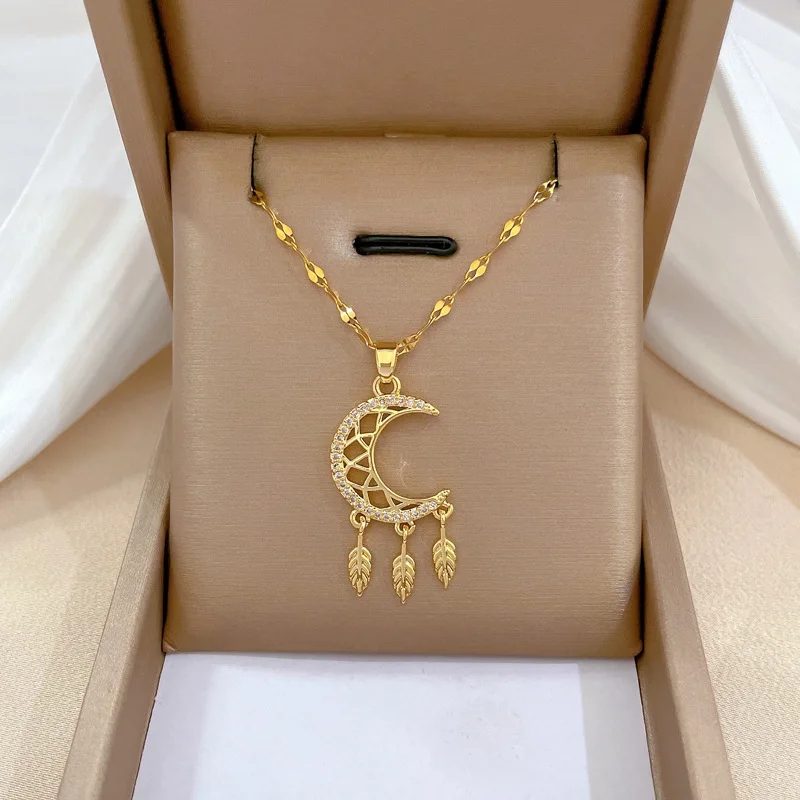 Dream Catcher Feather Tassel náhrdelník Banket svadobná luxusná dáma všestranná retiazka Collarbone Pamätný vynikajúci náhrdelník