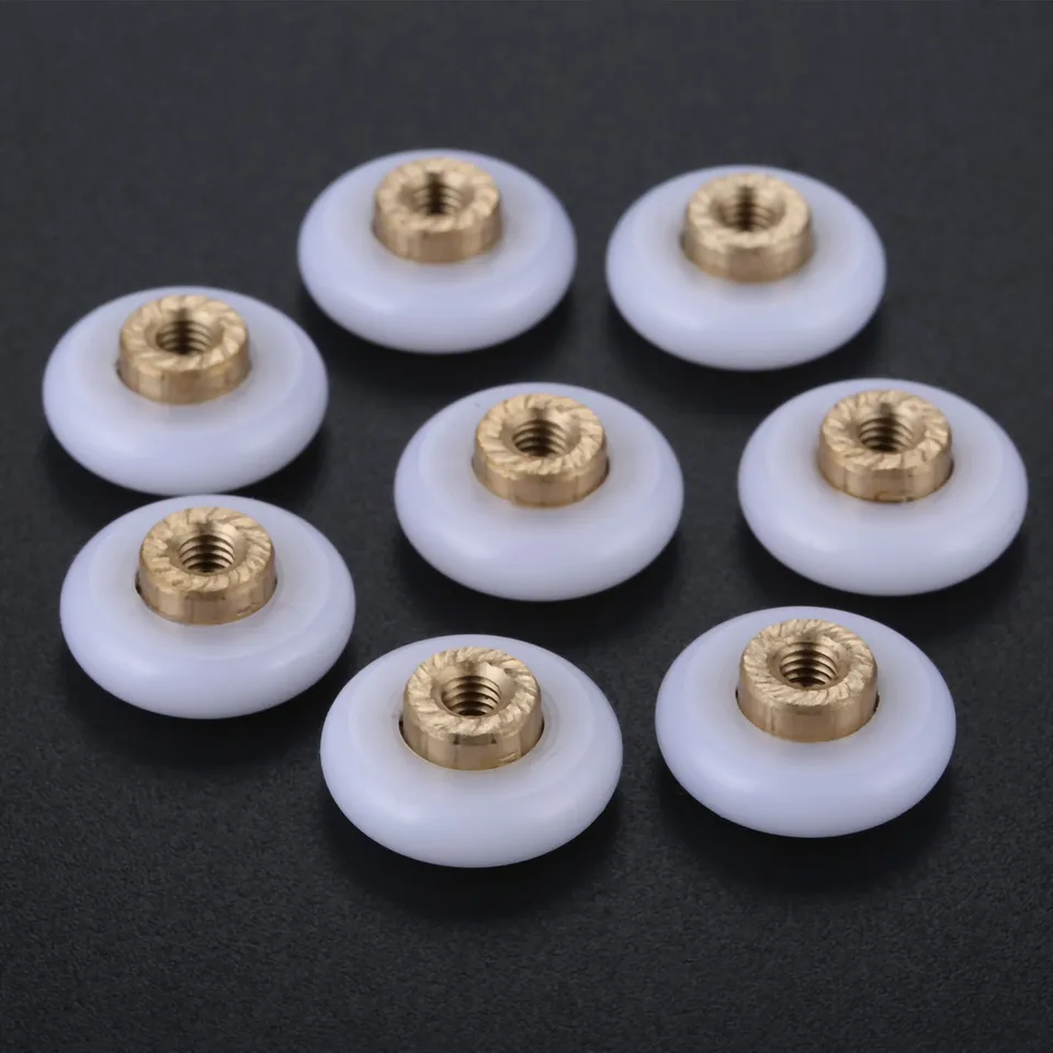 DRELD 8PCS Bath Shower Dvere /Runners Wheels Colleys 18 mm výmena kolesa Dia Výmena diel pre sprchové kryty Runner
