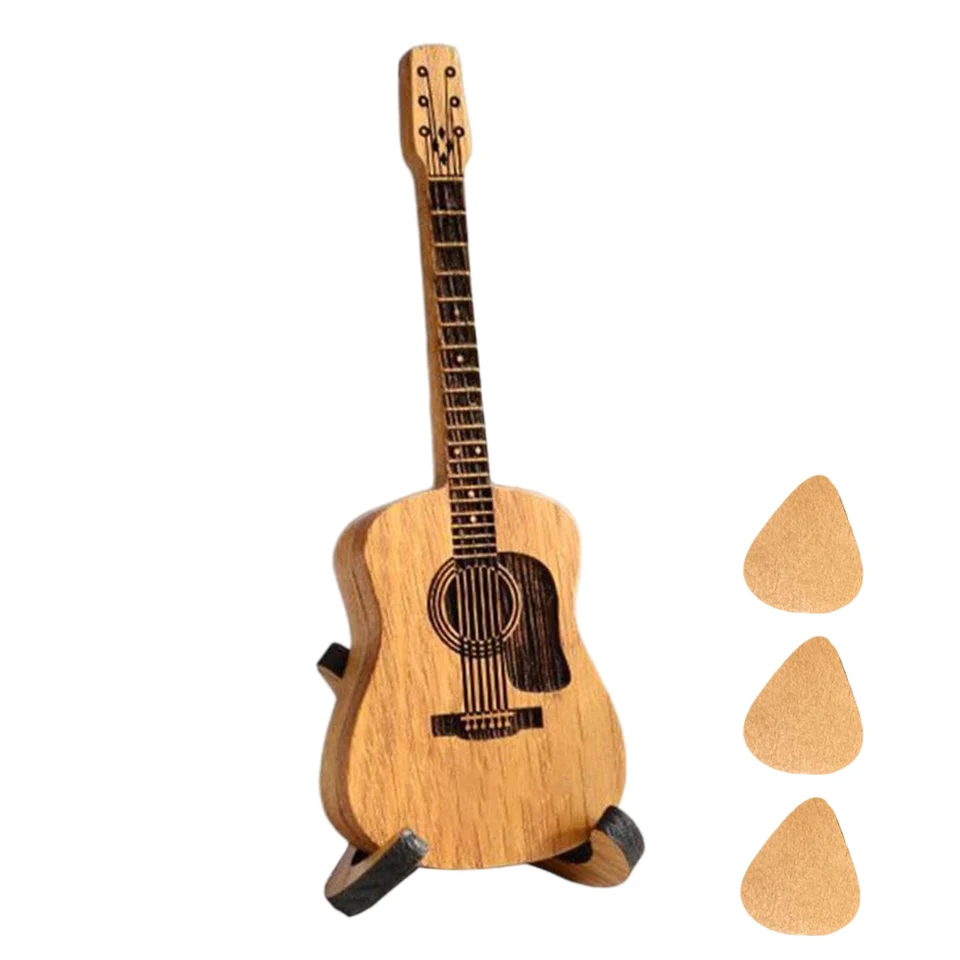 Drevená akustická gitara Pick Box s gitarou na gitaru Gitar Pick Container pre elektrickú basovú gitaru ukulele milenec