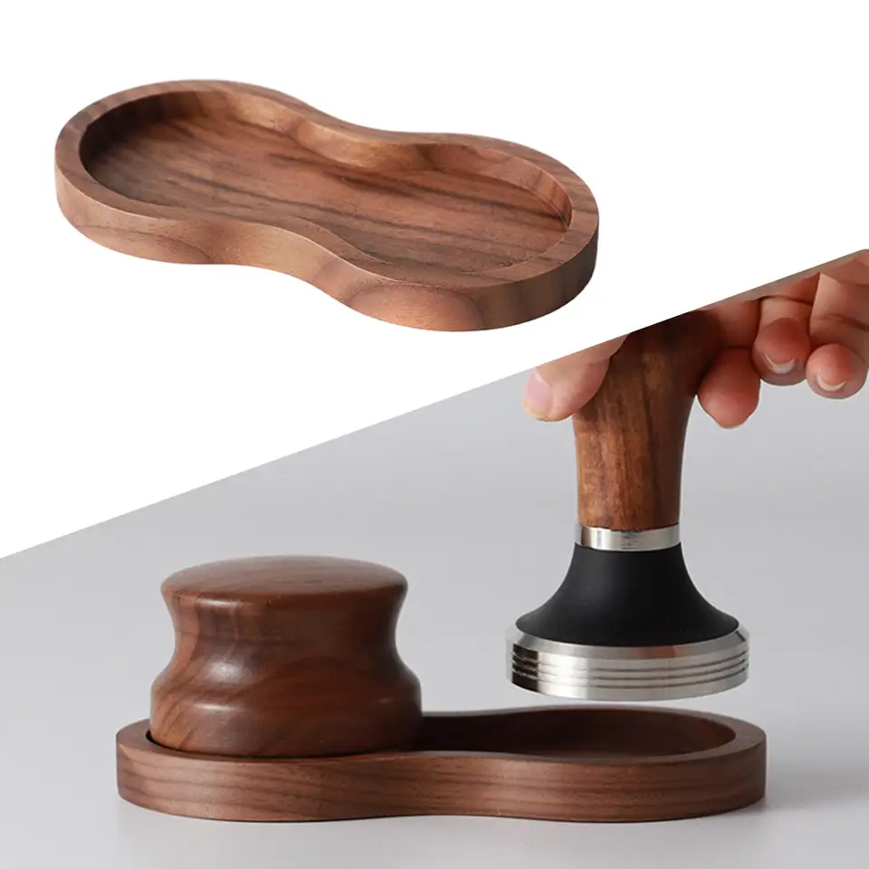 Drevená káva Tamping Mat Tamping Držiak podložky pre 58 mm portafilter barový obchod