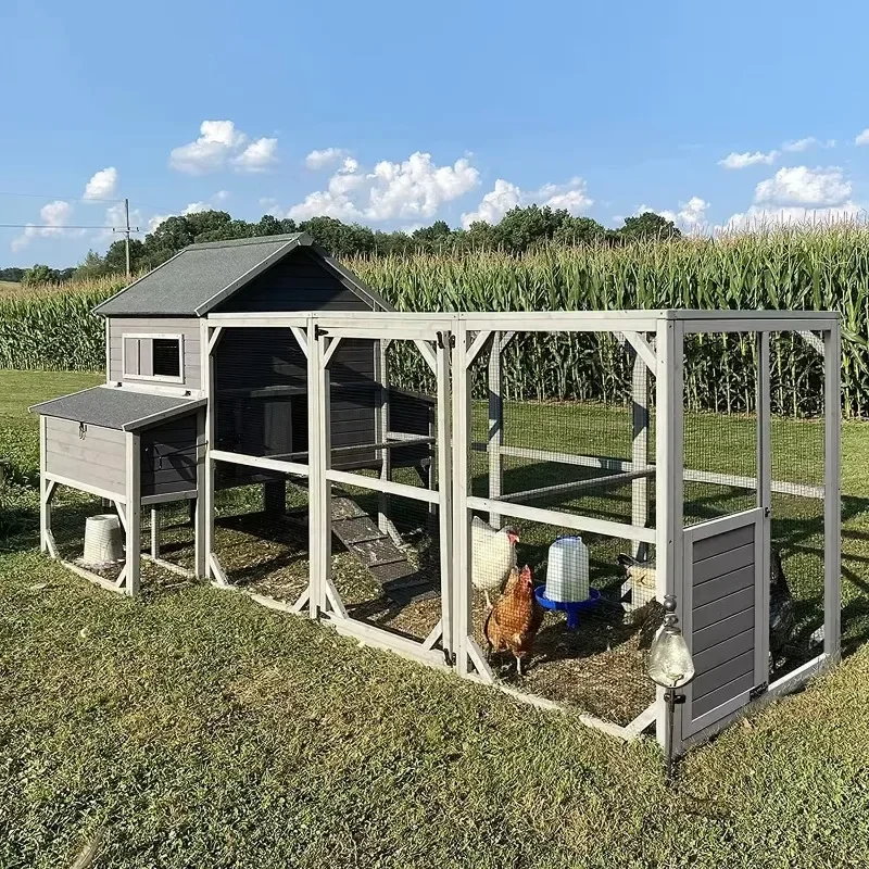 Drevená sliepka House Cage Veľká vonkajšia koľaj