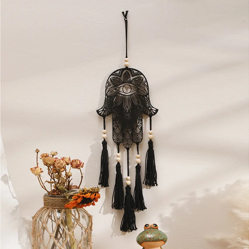 Drevené drevené korálky Tassel Crafts Creative Simple Wall Decoration Domáca dekorácia prívesok