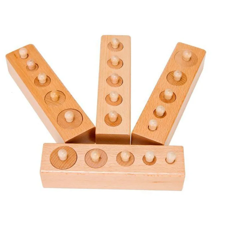 Drevené Montessori Set valce soket puzzle to hračky pre prax detské zmysly hračky predškolské deti vzdelávacie hračky pre deti deti