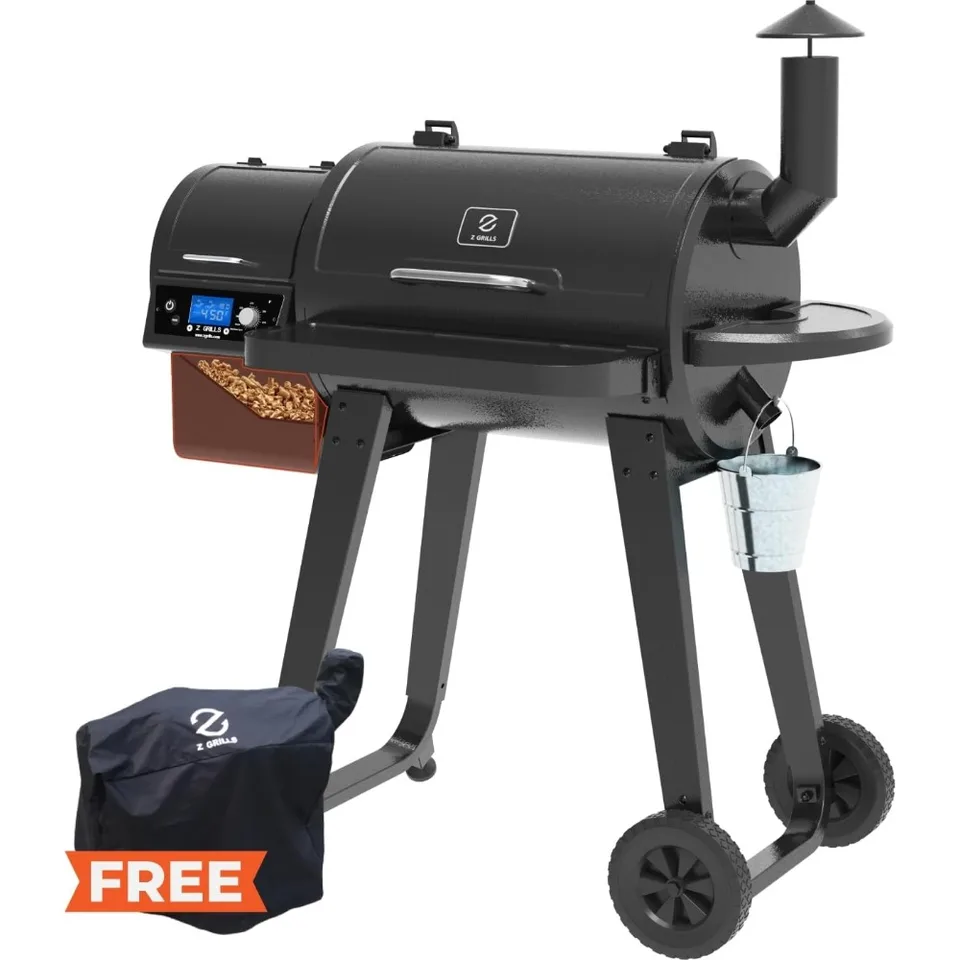 Drevené pelety a fajčiar s regulátorom PID 8 v 1 bbq ​​gril