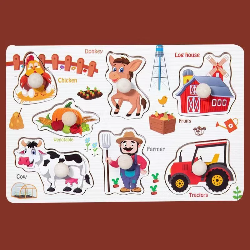 Drevené puzzle Montessori Vzdelávacie hračky pre dieťa 1 2 3 roky staré deti Včasné poznanie abecedy Číslo Tvarov Zodpovedajúce hry