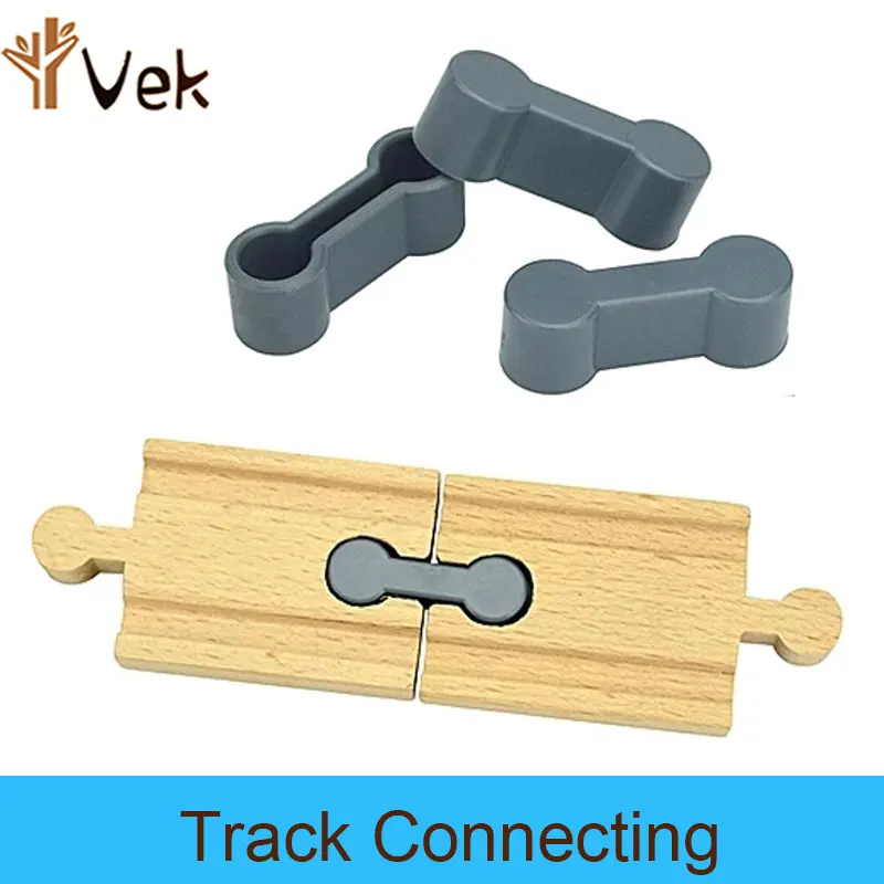 Drevené železnice Connect Head doplnky Fixer Train Tracks Držiteľ fit brio drevené trate vzdelávacie kreatívne hračky pre deti