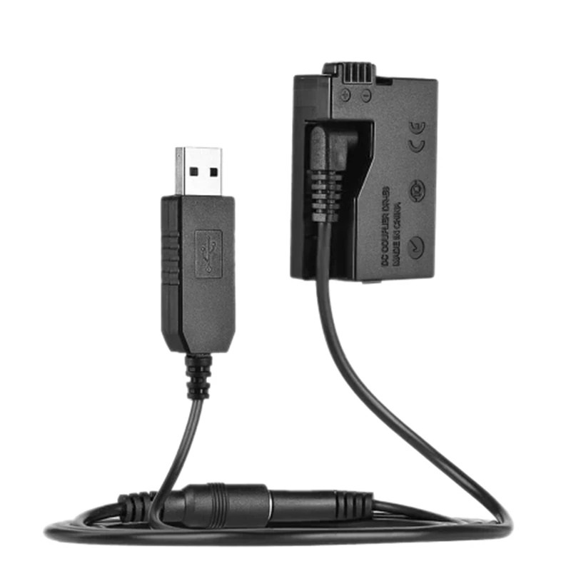 DRI-E8 DUM) DUM) s výmenou káblového kábla USB DC Power Bank Bank pre LP-E8 pre Canon EOS 550D 600D 650D 700D DSLR fotoaparátov DSLR