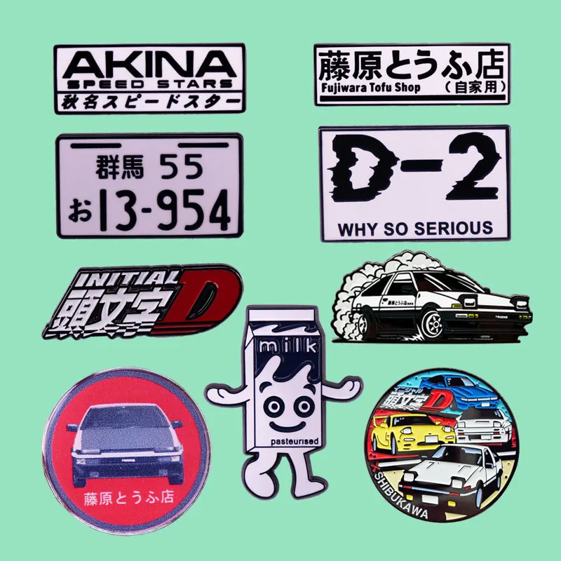 Drift auta Anime Surfer Surfer Metal Badge Trend Batoh Bath Decote Pin Fashion Sea Broš
