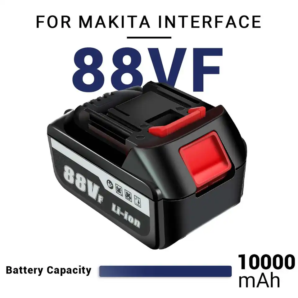 DrillPro 88vf Nabíjateľná lítium -iónová batéria pre elektrický kľúče skrutkovač L Uhlové mlynčeky Výmena náradia batérie