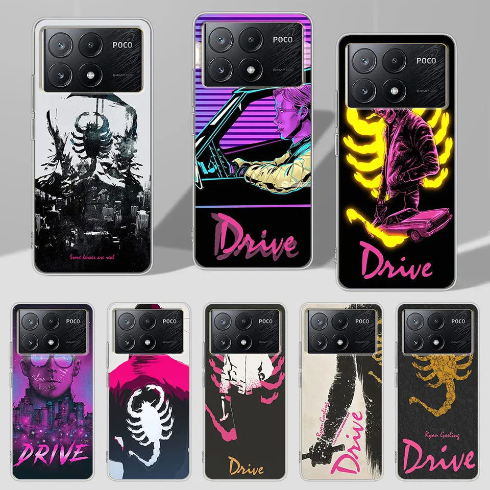Drive Ryan Gosling Movie Fun Art Case pre Xiaomi Poco X6 X5 F4 M5S X3 NFC F1 F5 M5 M3 M4 GT F3 F2 X4 Pro TPU Soft Cover Telefón