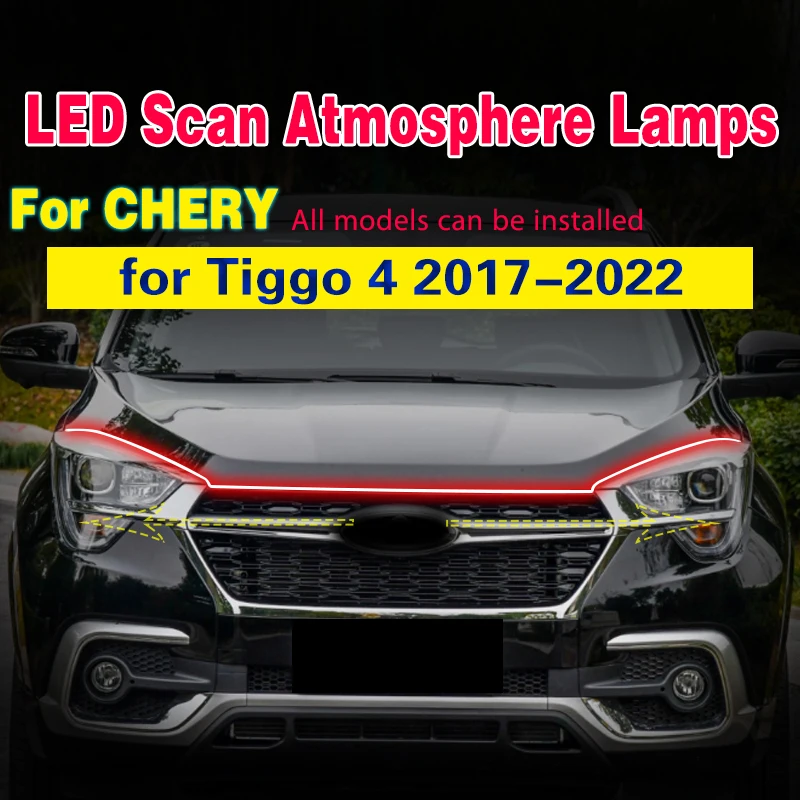 DRL pre Chery Tiggo 4 2017-2022 Vodotesné flexibilné LED denné svetlá hmlové lampa dekoratívne okolité lampy Universal