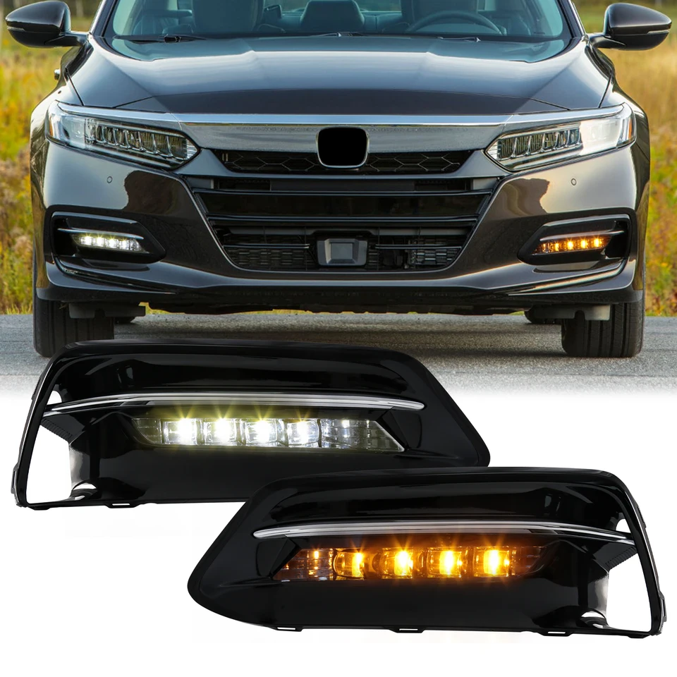 DRL pre Honda Accord 2018 2019 2020 LED denné svetlo Dynamické tečúce tokové signálne lampy
