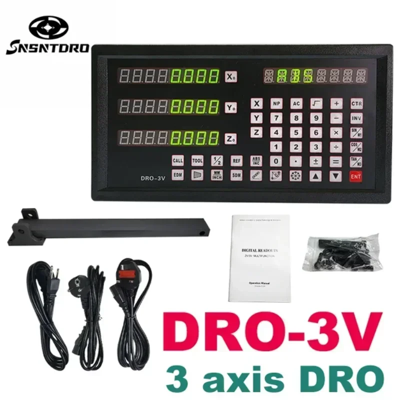 DRO-3V a 3 kusy 50-800 mm vysoko presný kodér pre frézka EDM Boring Machine Rast Ruler Digital READOUT DISPITS