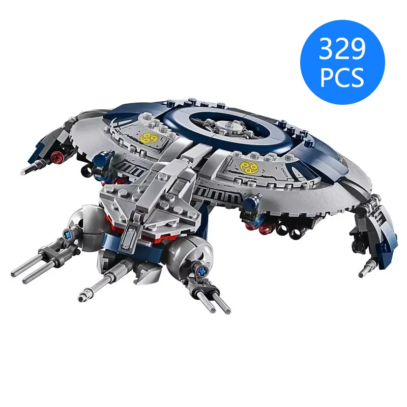 Droid Gunship Ship Spacefhip 329ks kompatibilná 75233 stavebných blokov 4 Dolls Space Bight Zhromaždenie modelových súprav stíhacie tehlové darčeky
