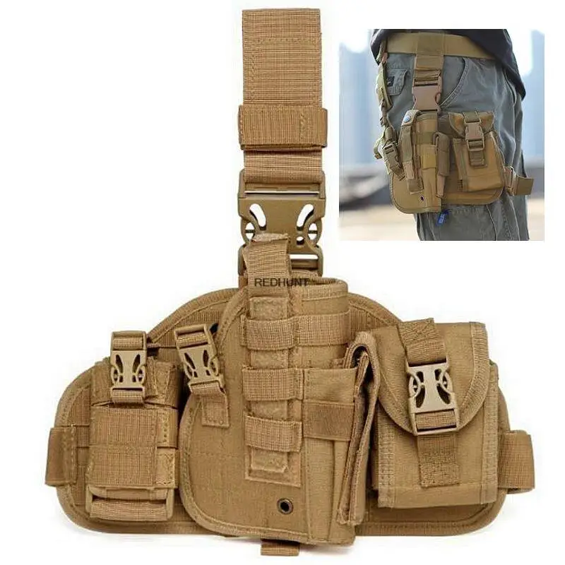 Drop Leg Paster Tactical stehno Pieskový postroj na nohy Pravá ruka nastaviteľná pre GL17 M9 P220 P320 P99 G2C CZ75