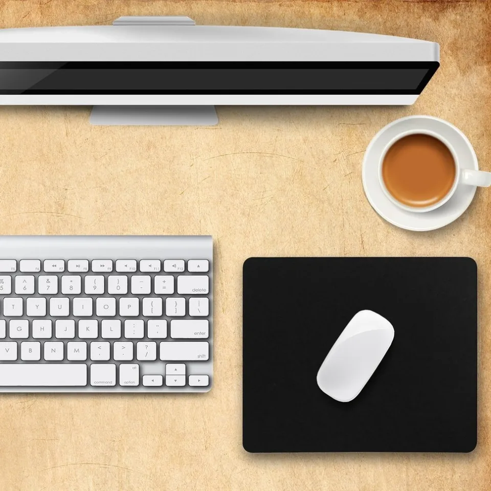 Drop Shipping 22*18 cm Univerzálny čierny štíhly štvorcový herný podložka podložka myši myš Muismat pre tablet počítača s notebookom