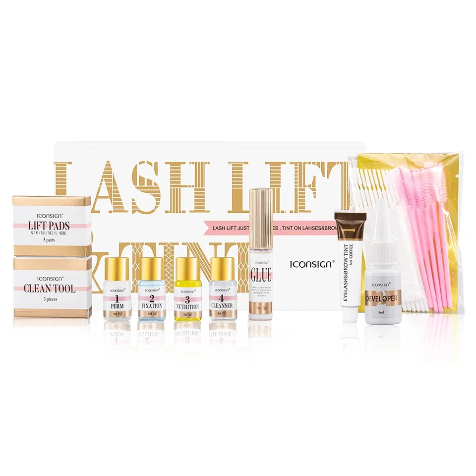 Dropshipping Iconsign Lash Lift Kit a Brow Dye Tint Kit Súprava zdvíhacie mihalnice obočie obočie obočie