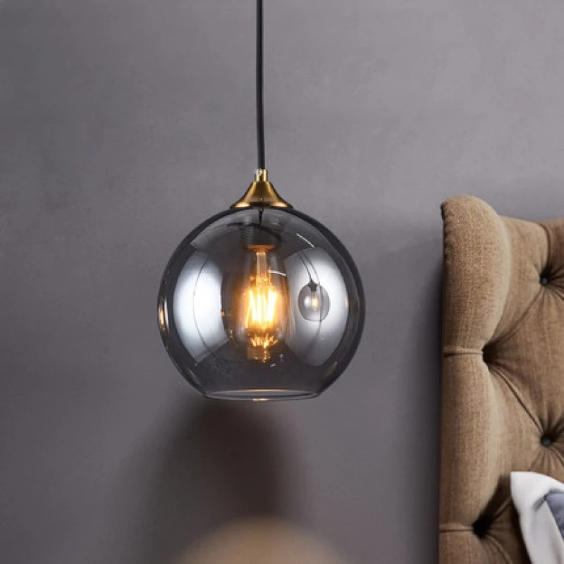 Dropshipping LED sklo stropný prívesok lampa lampa Nordic Loft Restaurant Openant Svetlá svietnik