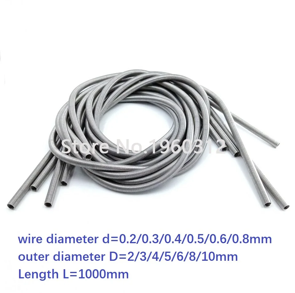 Drôt 1pc/šarža 0,2/0,3/0,4/0,5/0,6/0,8 mm 1 meter 1 meter z nehrdzavejúcej ocele predĺženie pružiny pružina z priemer 2 mm/3 mm/4 mm/5 mm