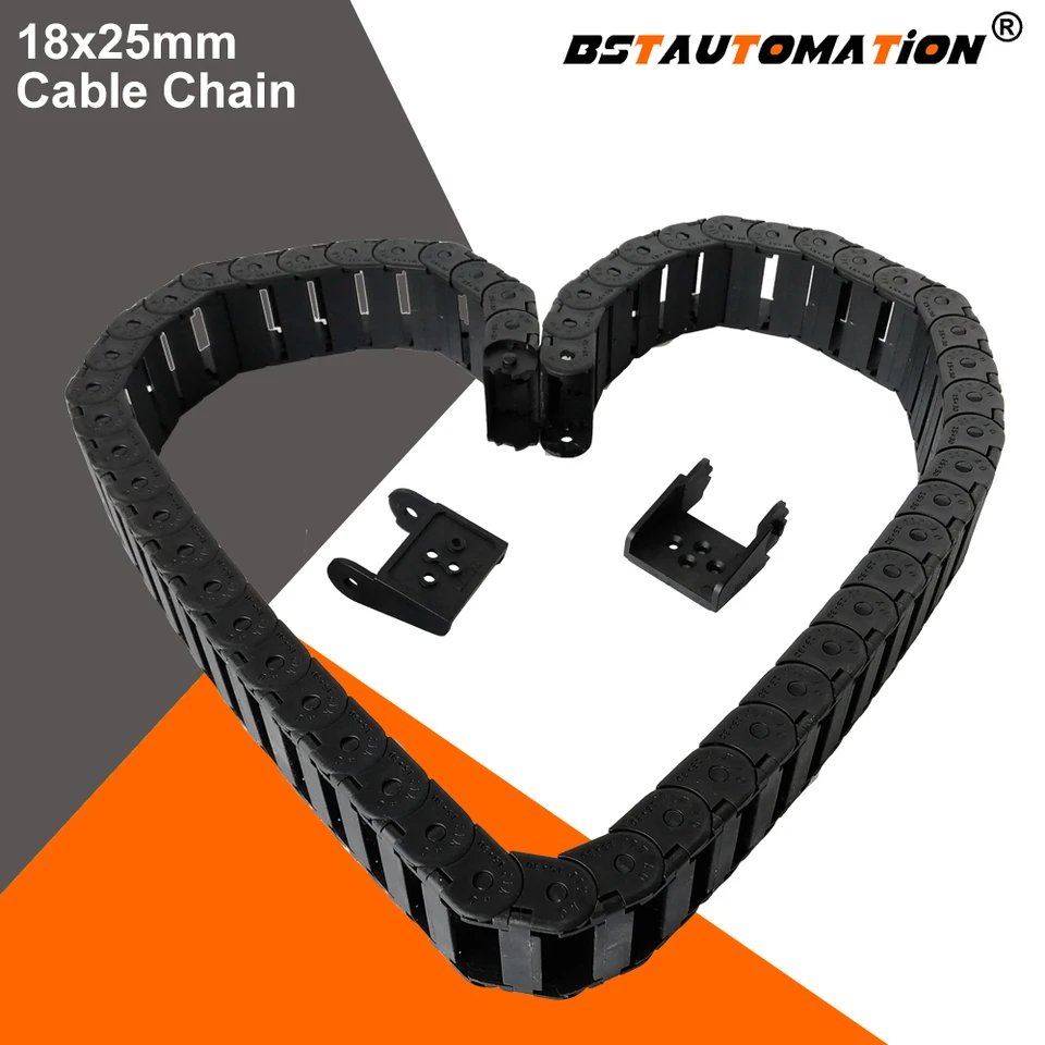 Drôtový nosič 18x25mm 18*25 mm L 1 000 mm káblové ťahanie s koncovými konektormi pre 3D diely tlačiarne