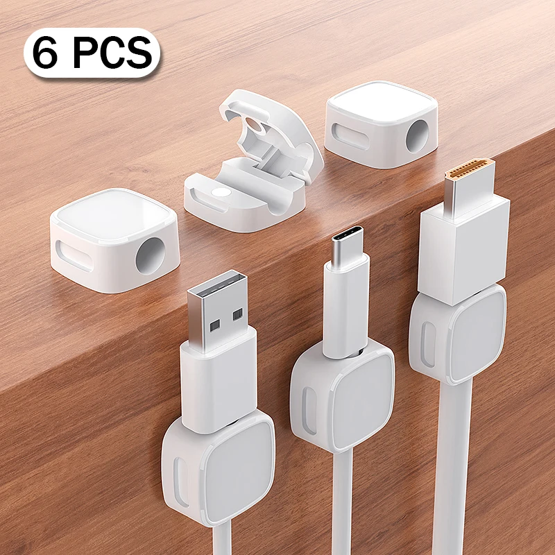 Držiak káblovej sponky z magnetického kábla, organizátor káblov s káblami lepidla, nabíjací riadok USB na nabíjacích čiarach