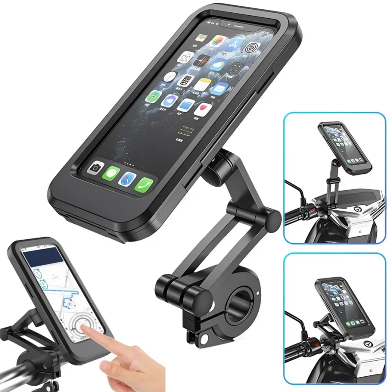 Držiak na bicykel Držiak na vodotesný telefónny skrink dotyk s dotykovou obrazovkou Puzdrá bicyklov Motor Motocykel Melfácie mobilných telefónov GPS stán