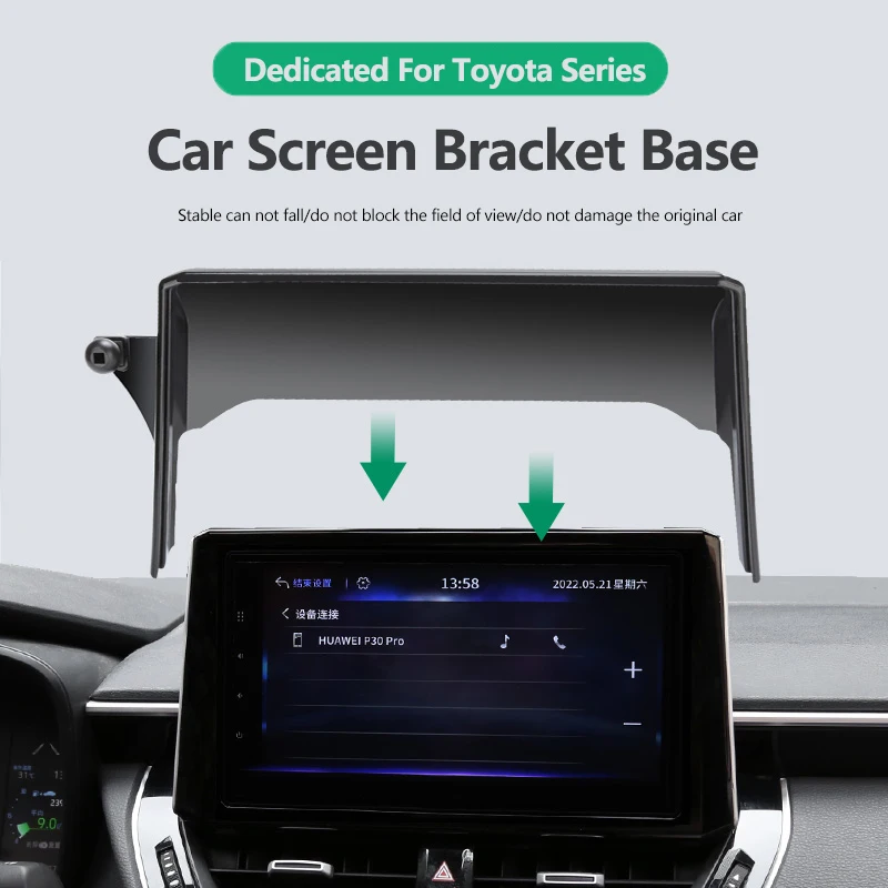 Držiak na držiak na držiak na držiak na navigáciu obrazovky Ráme mobilného telefónu pre Toyota Chr Corolla Rav4 Camry Yaris Allion