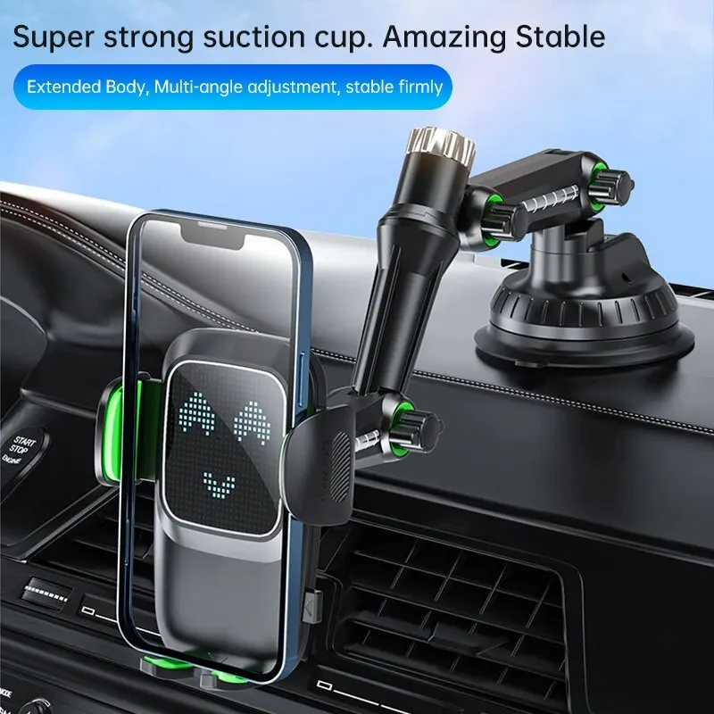 Držiak na držiak čelného skla/prístrojového panela/okna, Universal Saction Cup Cup Cup Cup Cope Držiak na auto s lepkavou gélovou podložkou, Compatib