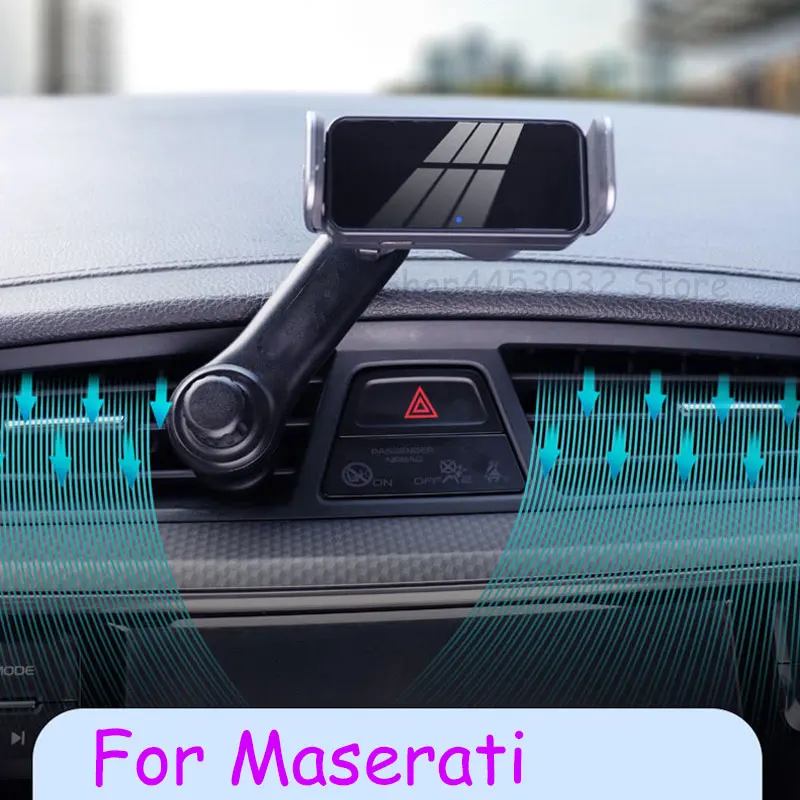 Držiak na elektrický automobil pre telefón pre Maserati Ghibli M157 Levante Quattroporte Auto Clamping Air Vent Mount stojan príslušenstvo