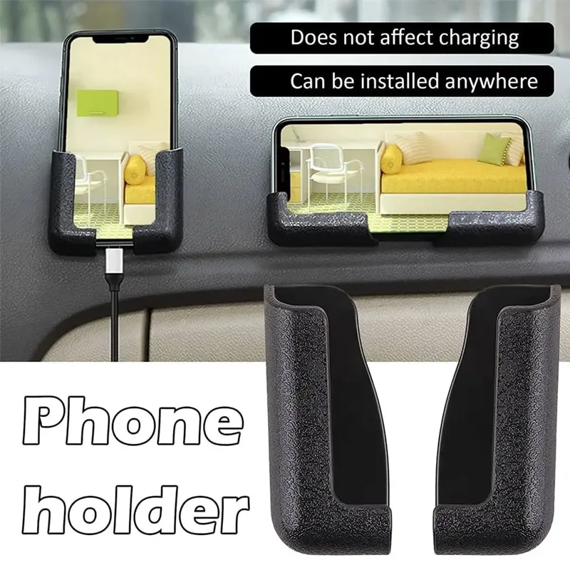 Držiak na montáž auta Mount Phone White Punch Free Wall Mobile Mobile nabíjanie stojan lenivý lepkavý úložný box diaľkového ovládania