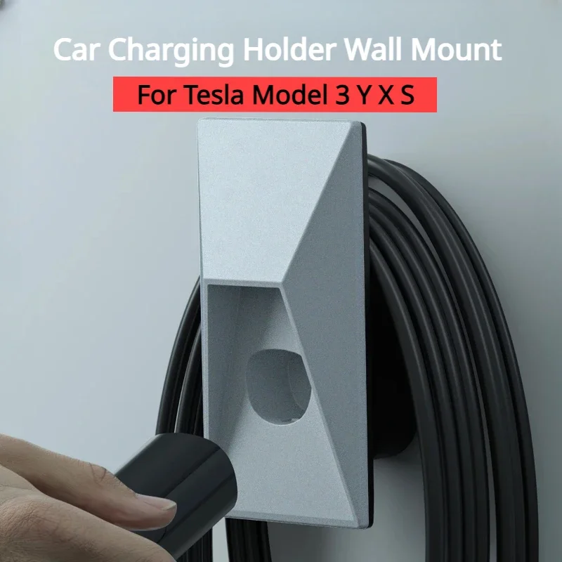 Držiak na nabíjanie automobilov pre nástenné držiak pre Tesla Model 3 YXS nabíjací kábel Organizátor nabíjačku na nabíjačku káblovej konzoly