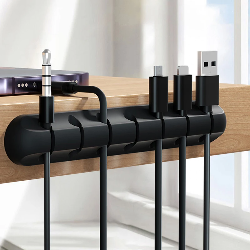 Držiak na riadenie kábla Držiak drôtu Flexibilný kábel USB Vitík Pety Silikónové sponky pre chránič slúchadiel pre slúchadlá myši