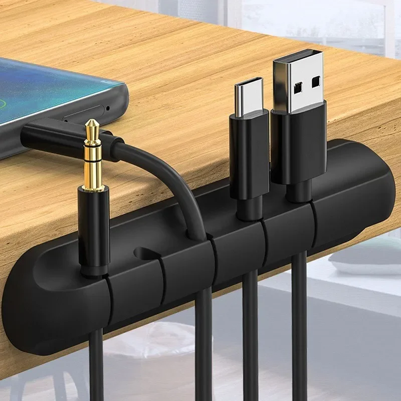 Držiak na riadenie kábla Držiak drôtu Flexibilný kábel USB Vitík Pety Silikónové sponky pre chránič slúchadiel pre slúchadlá myši