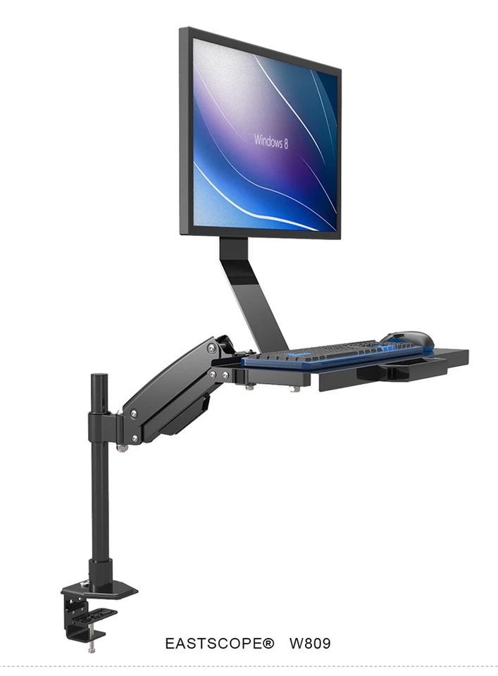 Držiak na stolovú plochu držiak na monitor počítača s monitorom počítača +držiak na klávesnicu držiak na pružinu držiaka na pružinu W809