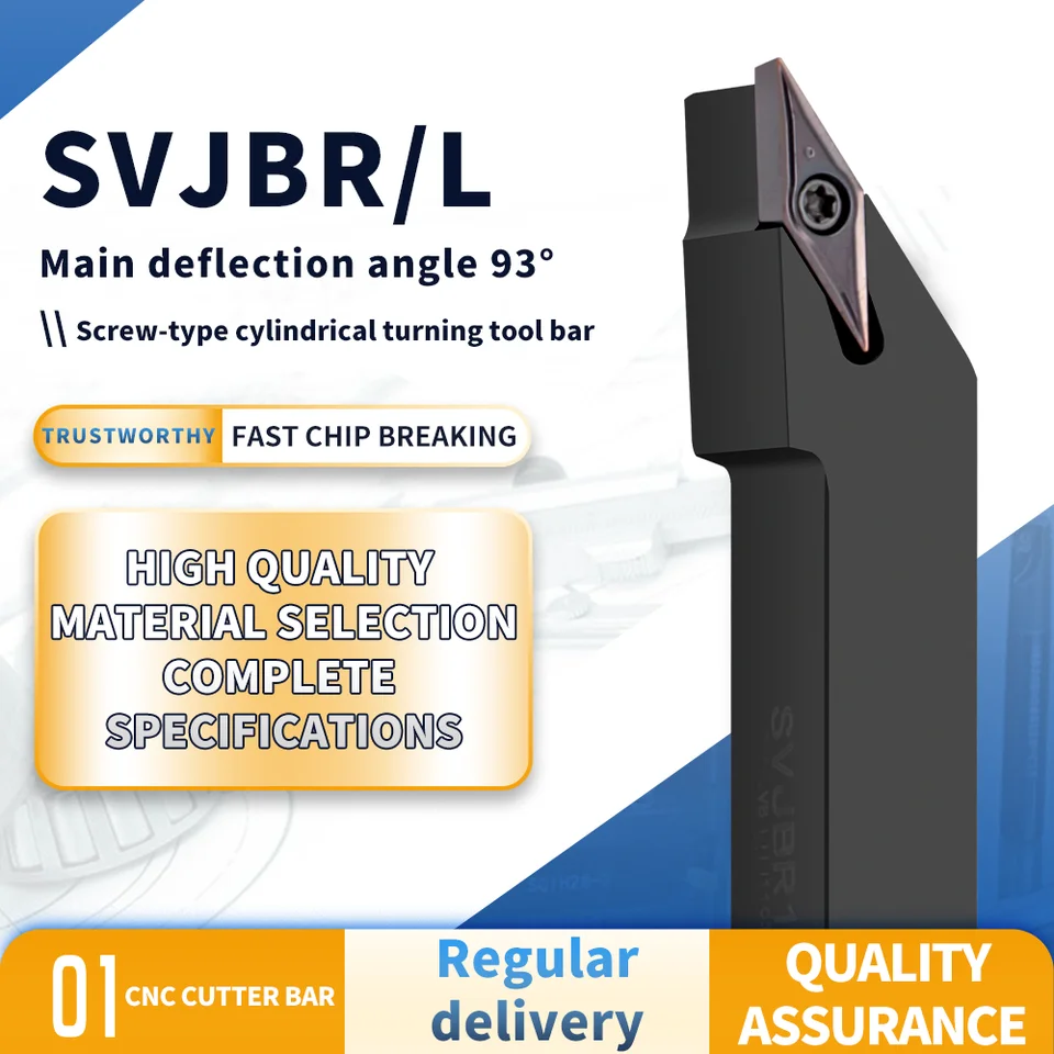 Držiak nástrojov na sústruženie CNC sústruženia externého otáčania SVJBR1010H11 SVJBR1212H11 SVJBR1616H11 SVJBR2525M11 SVJBR3232P16