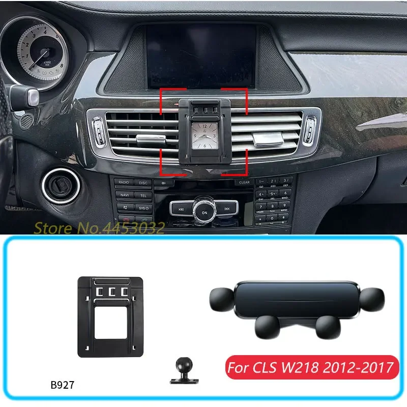 Držiak telefónu a základňa pre Mercedes Benz Cls W218 2012-2017 Gravitačný stojan podpora podpora horizontálneho GPS držiaka príslušenstva