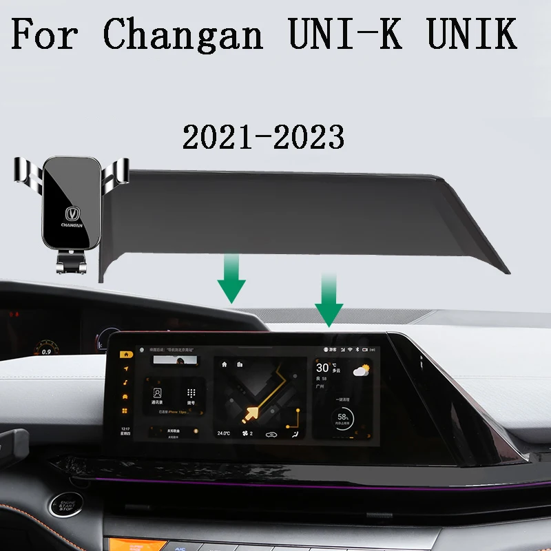 Držiak telefónu automobilov pre Changan Uni-K UNIK 2022 2023 Styling automobilu GPS GPS stánok Rotattable Support Mobile Accessories