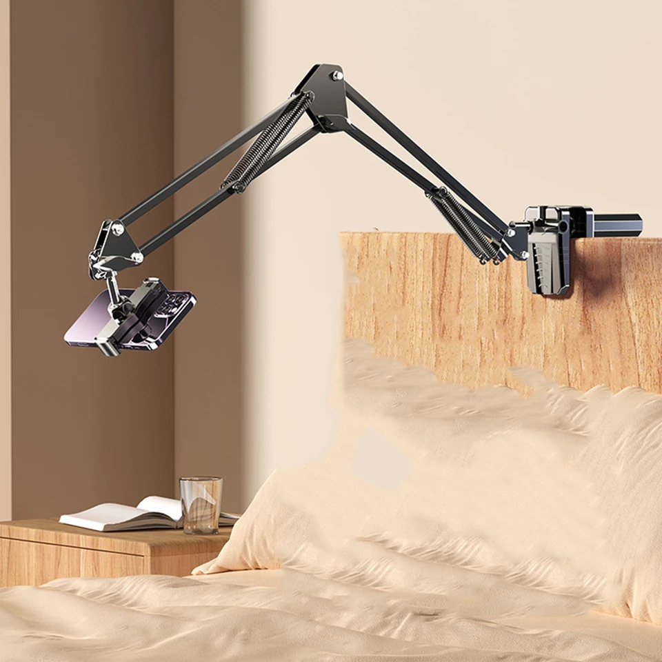 Držiak telefónu na stole Flexibilné ARM 360 Nastaviteľné telefónne svorky CLIP Desktop Podporujú konzolu na natáčanie živého vysielania