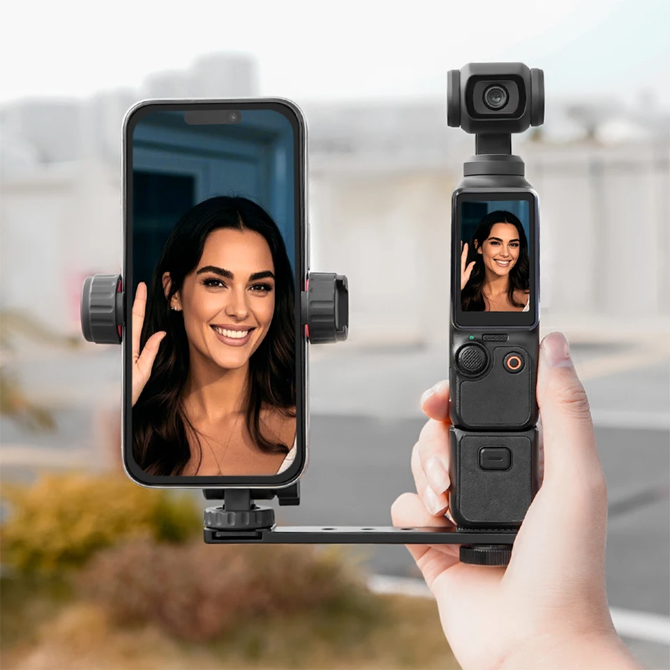 Držiak telefónu Pevná držiak pre DJI Osmo Pocket 3 Expansion Accessory Držiteľ mobilných telefónov s skrutkou 1/4 palca a studenej topánky