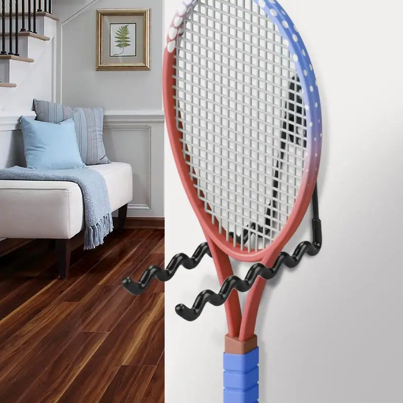 Držiak tenisového raketového držiaka na stenu, držiak na tenisový raketa bedminton raketa držiteľa nástenných vĺn hák