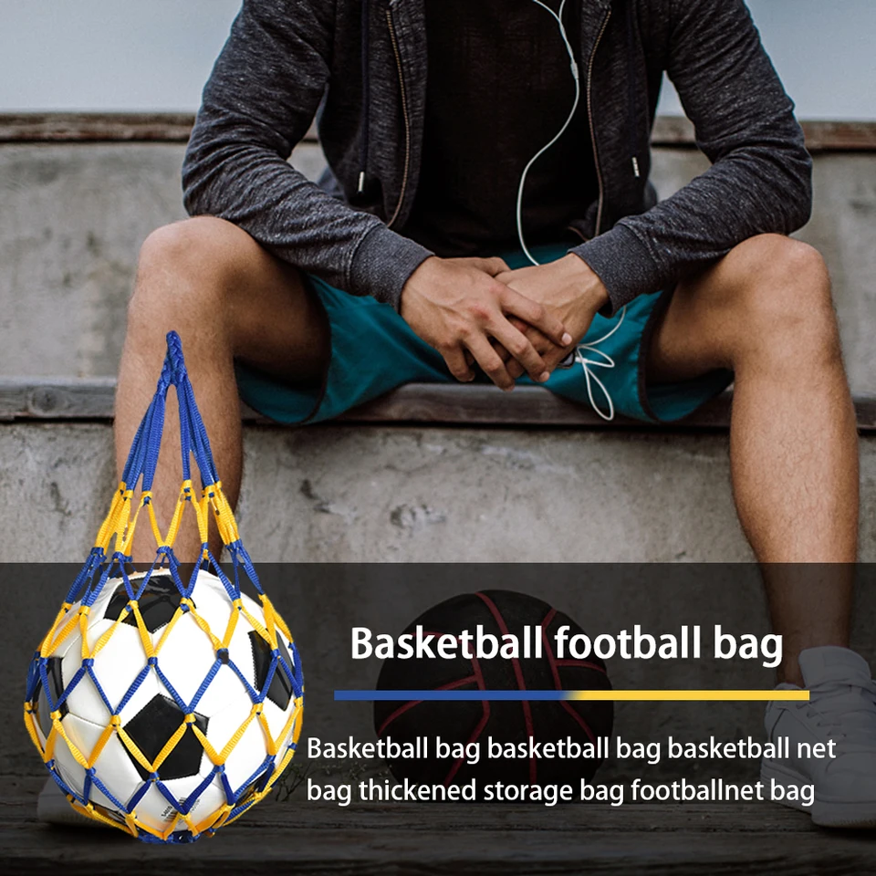 Držiak športových loptičiek Športové sieťové vybavenie nylon tučný úložný vrecko na prepravu futbalového futbalového futbalového doplnku basketbalu volejbalu