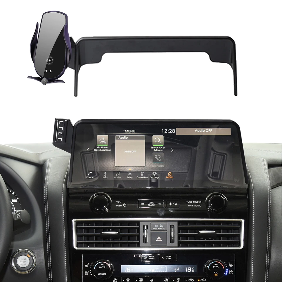 Držiteľ mobilných telefónov pre Nissan Patrol 2023 2024 Príslušenstvo navigačné stánky automatické GPS konzoly
