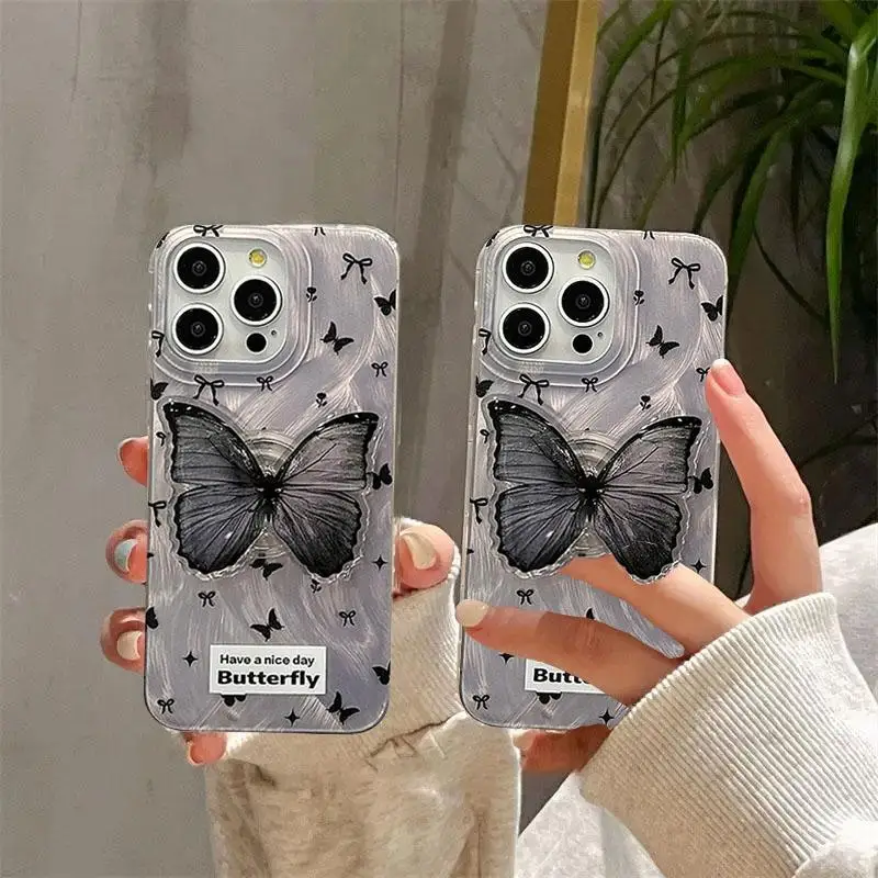 Držiteľ motýľa pre prípad OPPO A18 A17 A16 K A15 A58 A76 A3S A5S A60 A78 A79 A74 A93 A94 A98 A57 2022 RENO 4 5 6 F LITE CRAND 3D