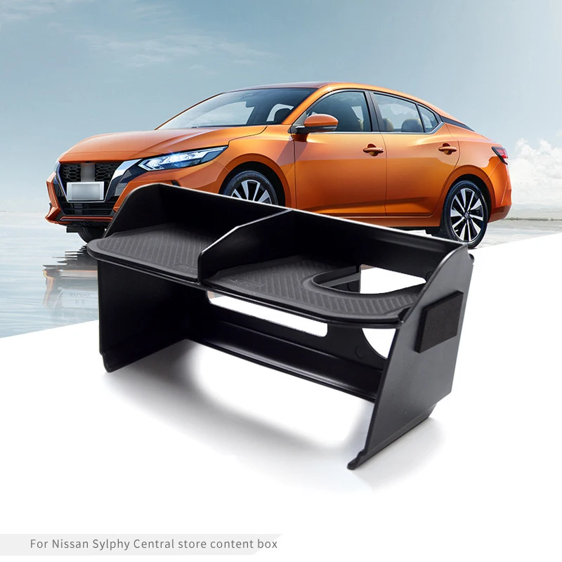 Držiteľ organizátora Centrálneho lakťového opierky pre Nissan Sylphy 2020 - 2023 14. Gen Center Console Storage Box Auto interiérové ​​príslušenstvo