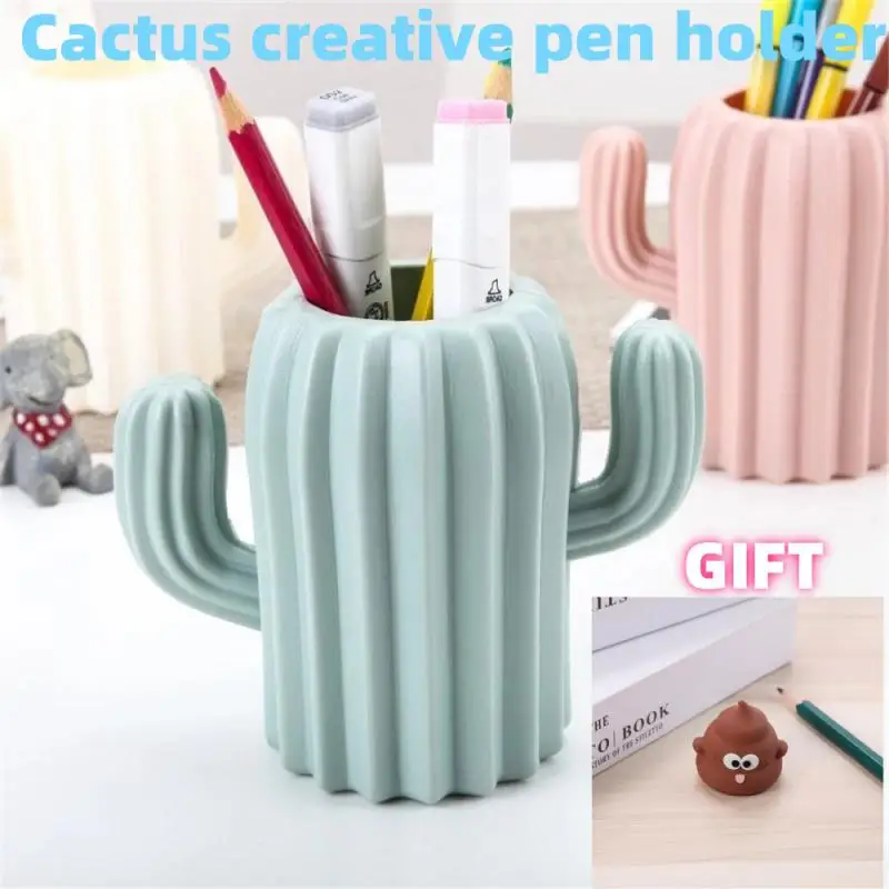 Držiteľ pera Creative Student Desktop Cactus Desk College Dormitory Deti učiť sa kancelárske potreby Storage Box Darček vtipná ceruzka ceruzka