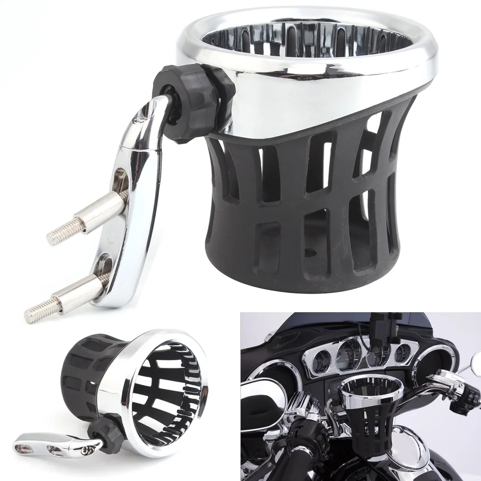 Držiteľ pohárikov pre Harley Road King Electra Glide Sportster Dyna Softling Clutch Brzdenie Brzdenie pripevňuje vodný nápoj