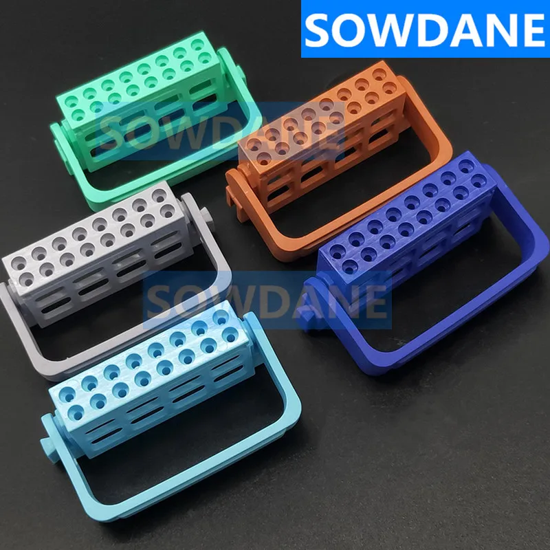 Držiteľ zubných endo súborov 16 kĺb s rekordom 5 farieb endo stojan Endo podnos pre endodontické súbory organizátor Endo Box Block Držiteľ